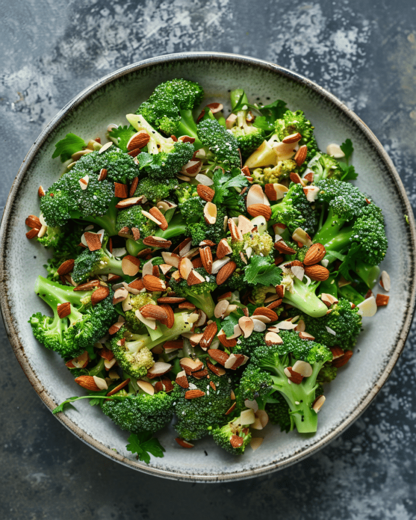 Fresh Broccoli Salad with Smoky Almond Crunch
