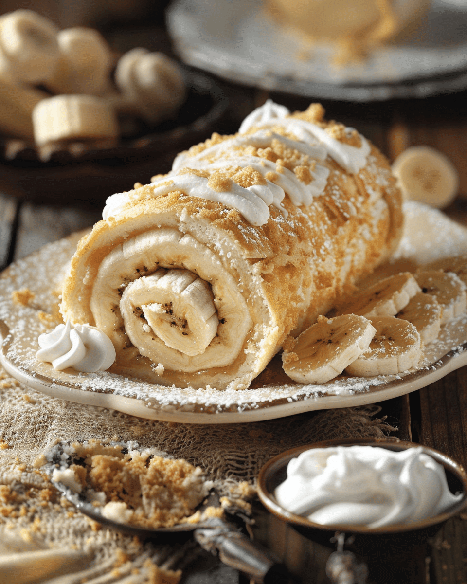 Golden Bliss Banana Rolls