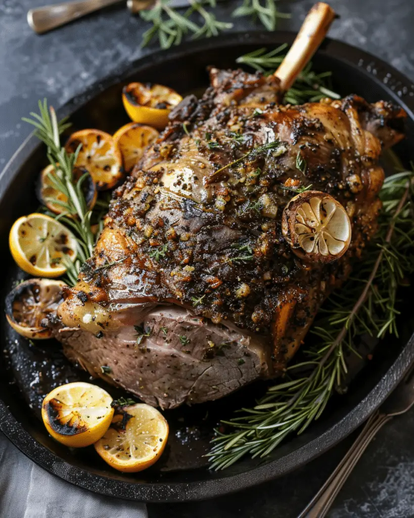 Greek Roasted Leg of Lamb