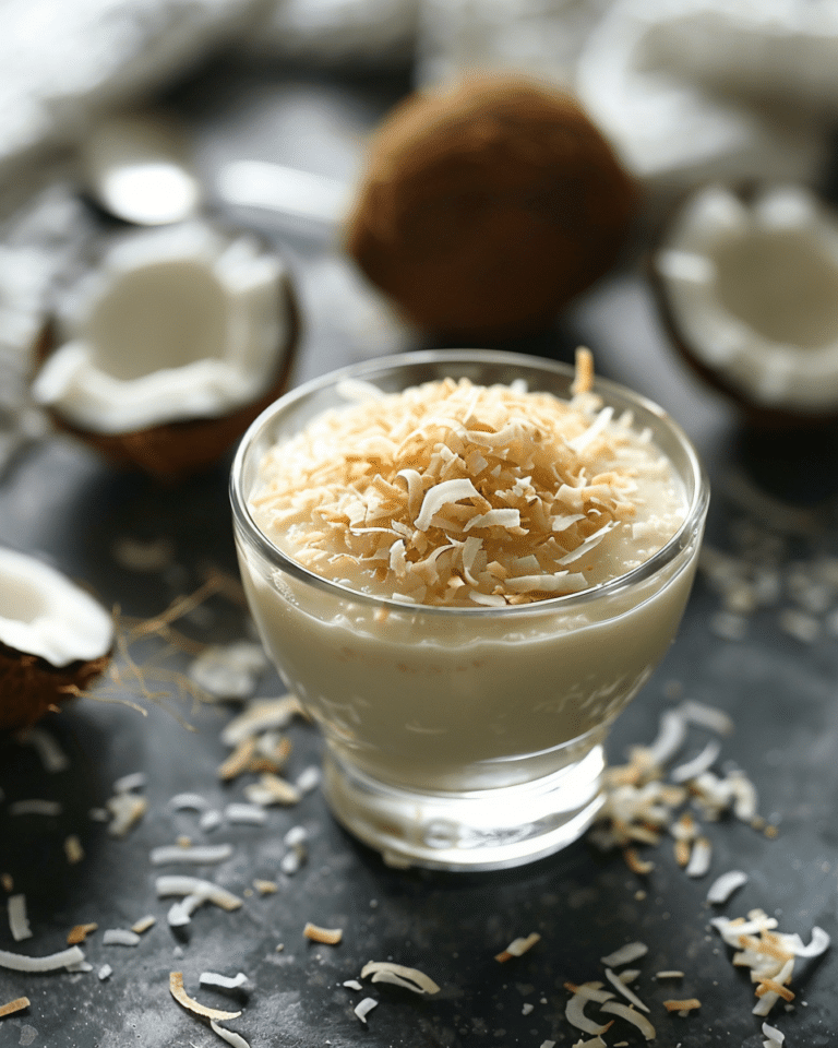 Milk Pudding With Coconut Shreds