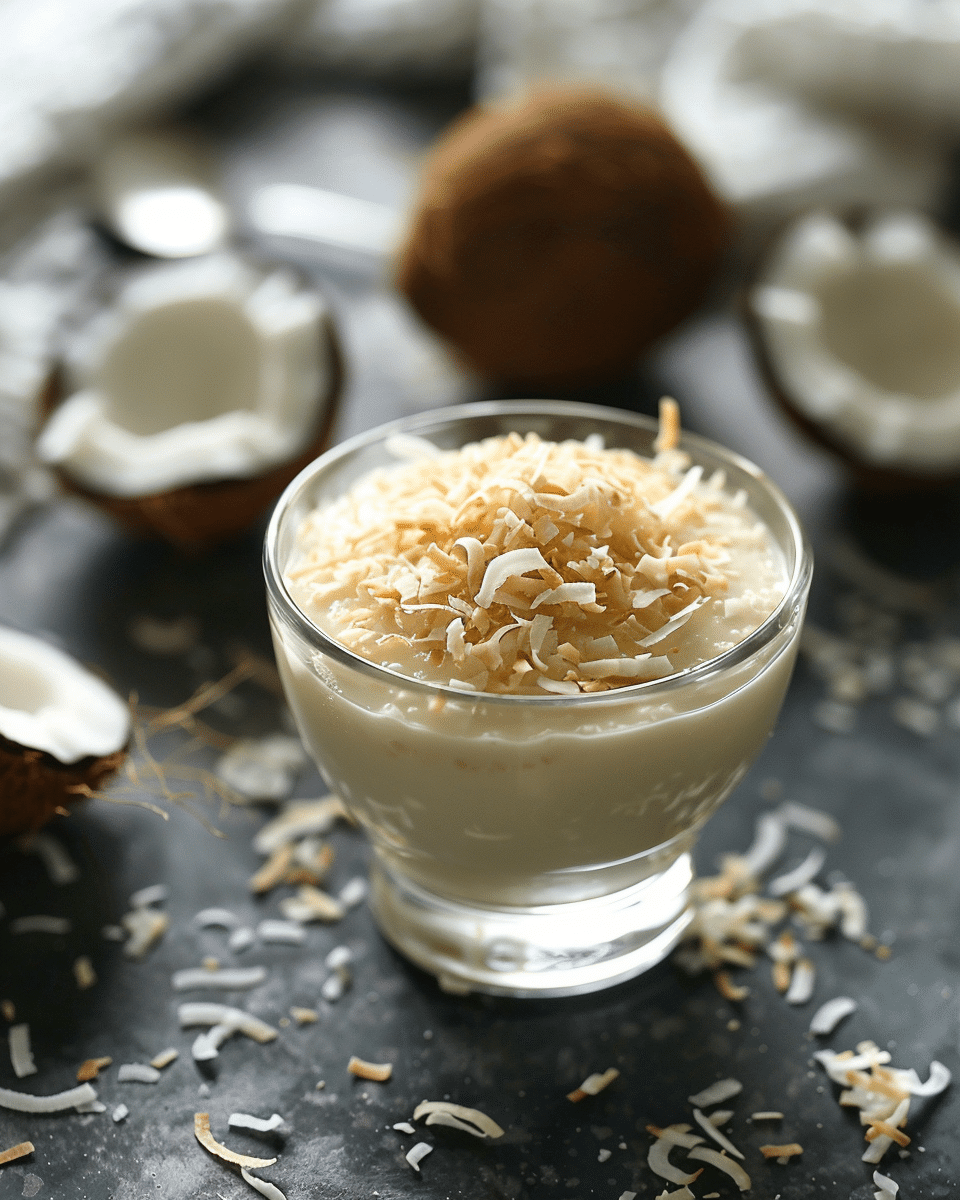 Milk Pudding With Coconut Shreds