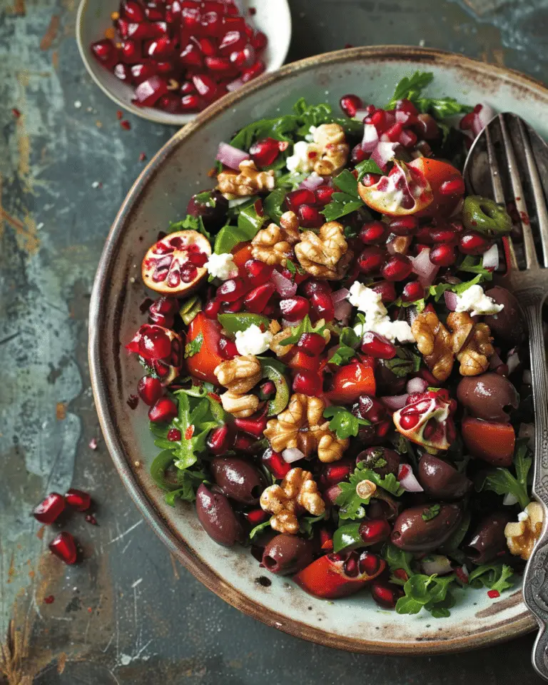 Olive Salad with Pomegranate and Walnuts