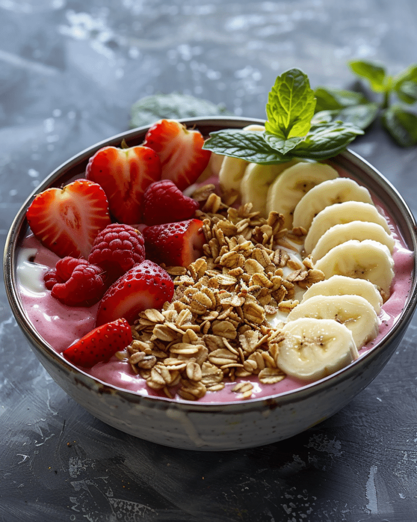 Strawberry Banana Yogurt Bowl