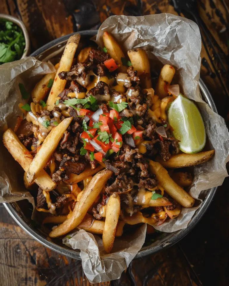 Venison Taco Fries with Crispy Tortilla Strips