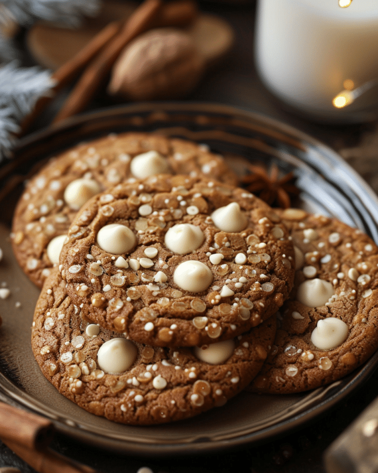 Bakery Style Gingerbread White Chocolate Chip Cookies