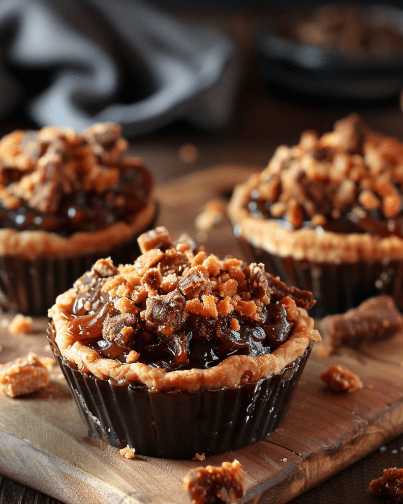 Butterfinger Caramel Crunch Mini Pies