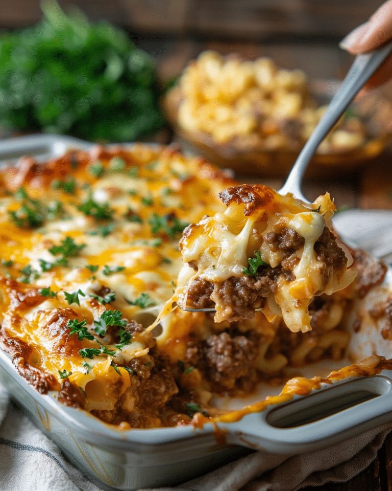 Cheddar Bay Hamburger Casserole