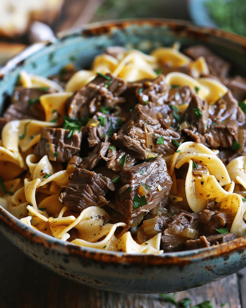 Crockpot Beef and Noodles