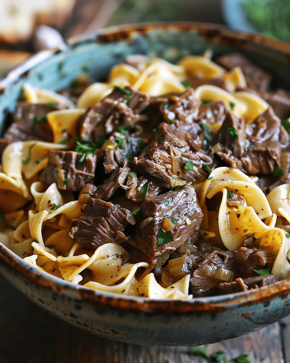 Crockpot Beef and Noodles