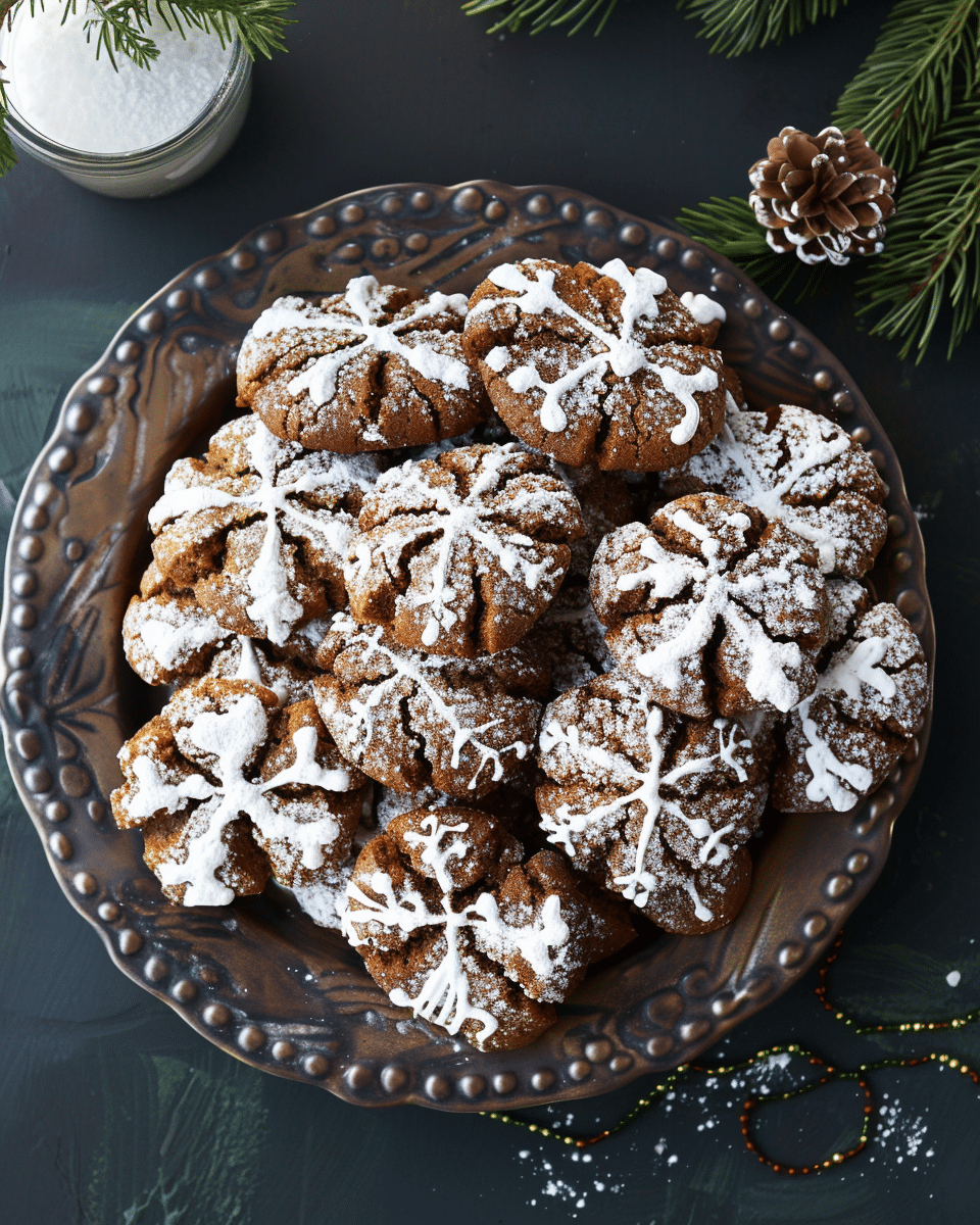Gingerbread Crinkle Cookies