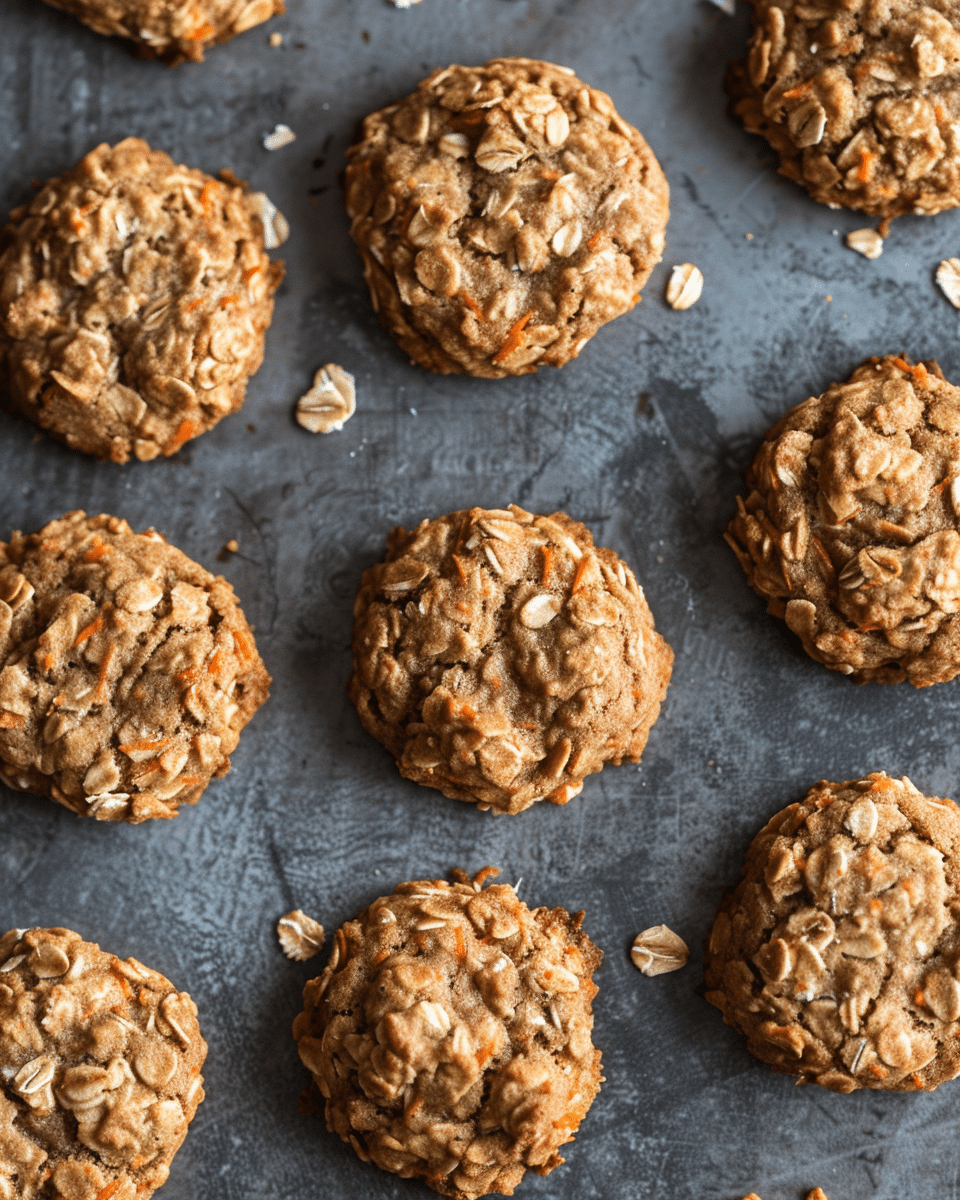 Healthy Carrot Cake Oatmeal Cookies