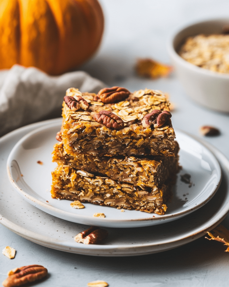 Healthy Pumpkin Oatmeal Bars