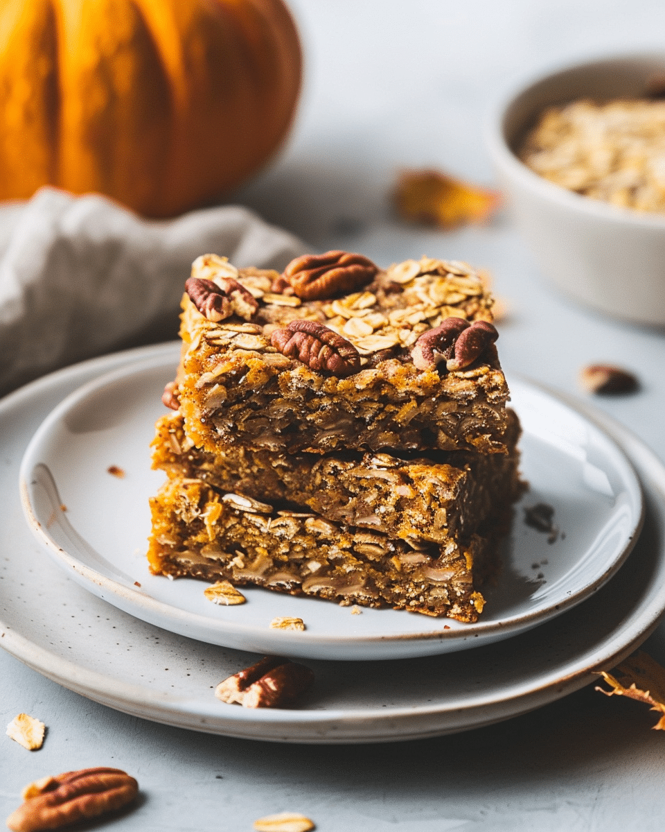 Healthy Pumpkin Oatmeal Bars