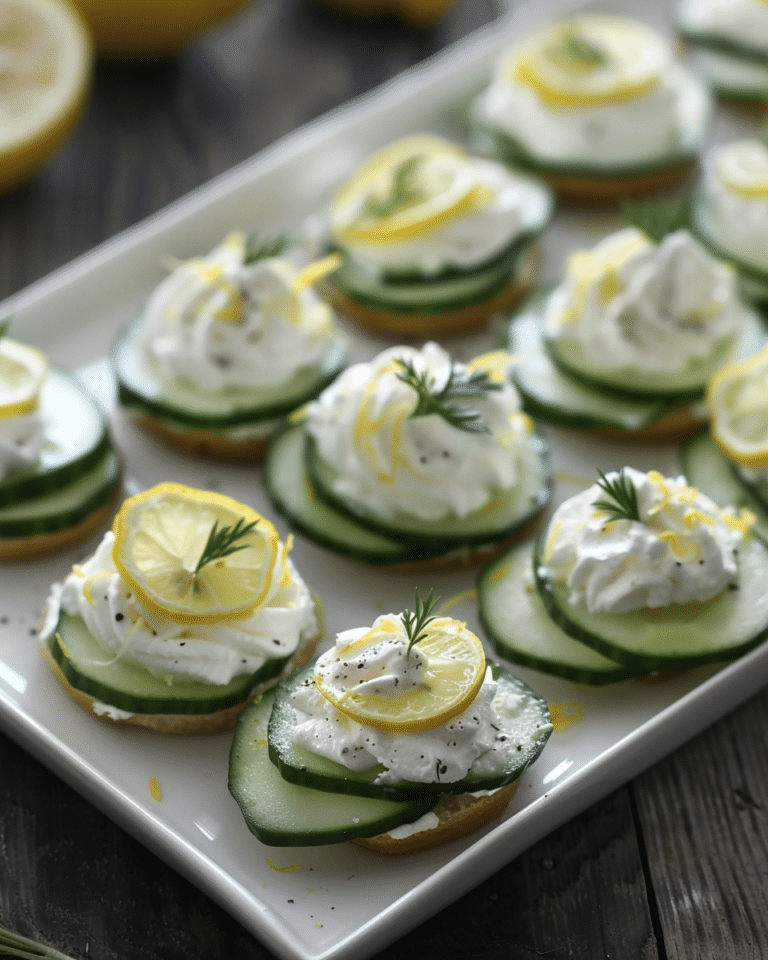 Lemony Cucumber Cream Cheese Bites