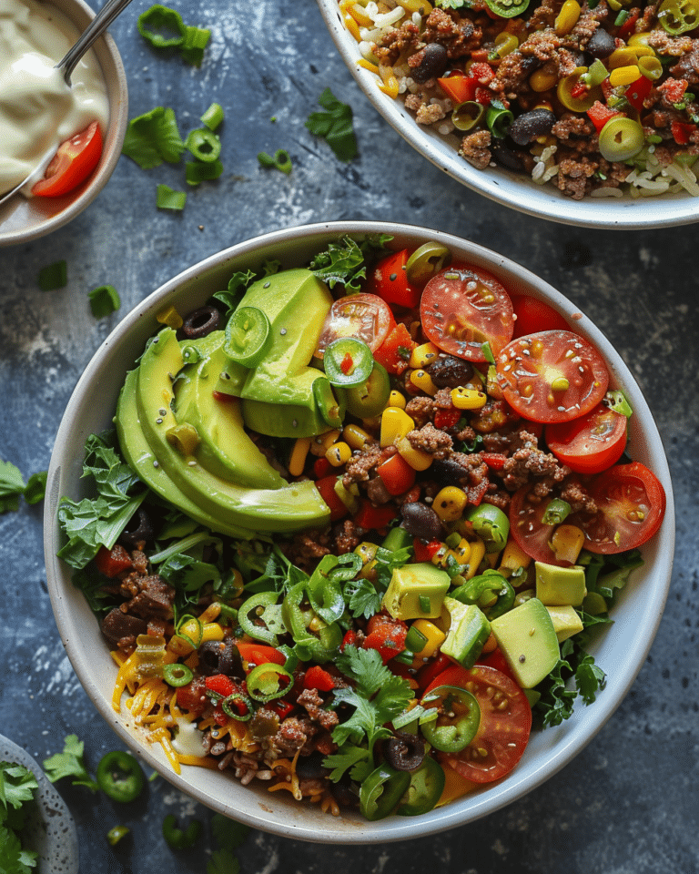 Loaded Burger Bowls