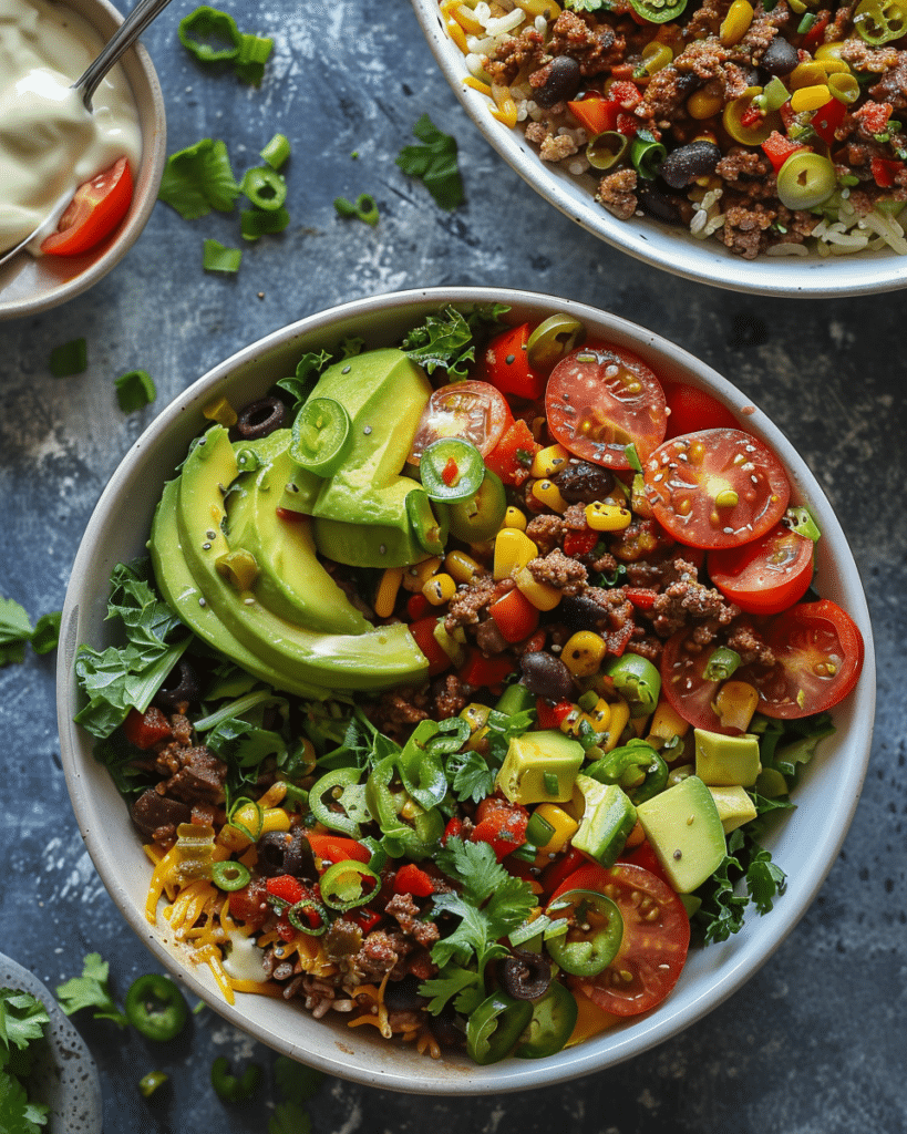 Loaded Burger Bowls