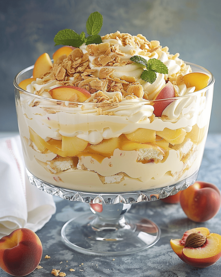 Peach Mousse Trifle