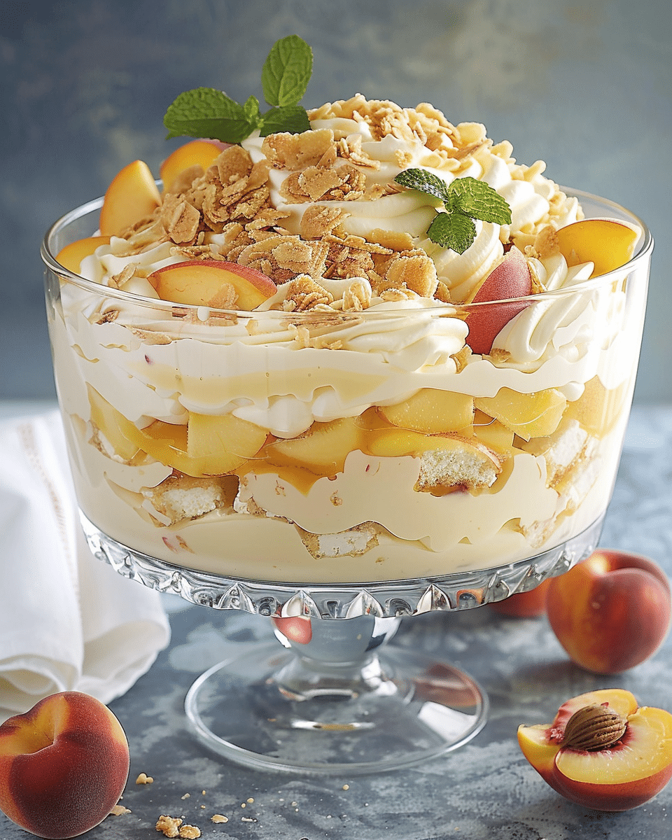 Peach Mousse Trifle