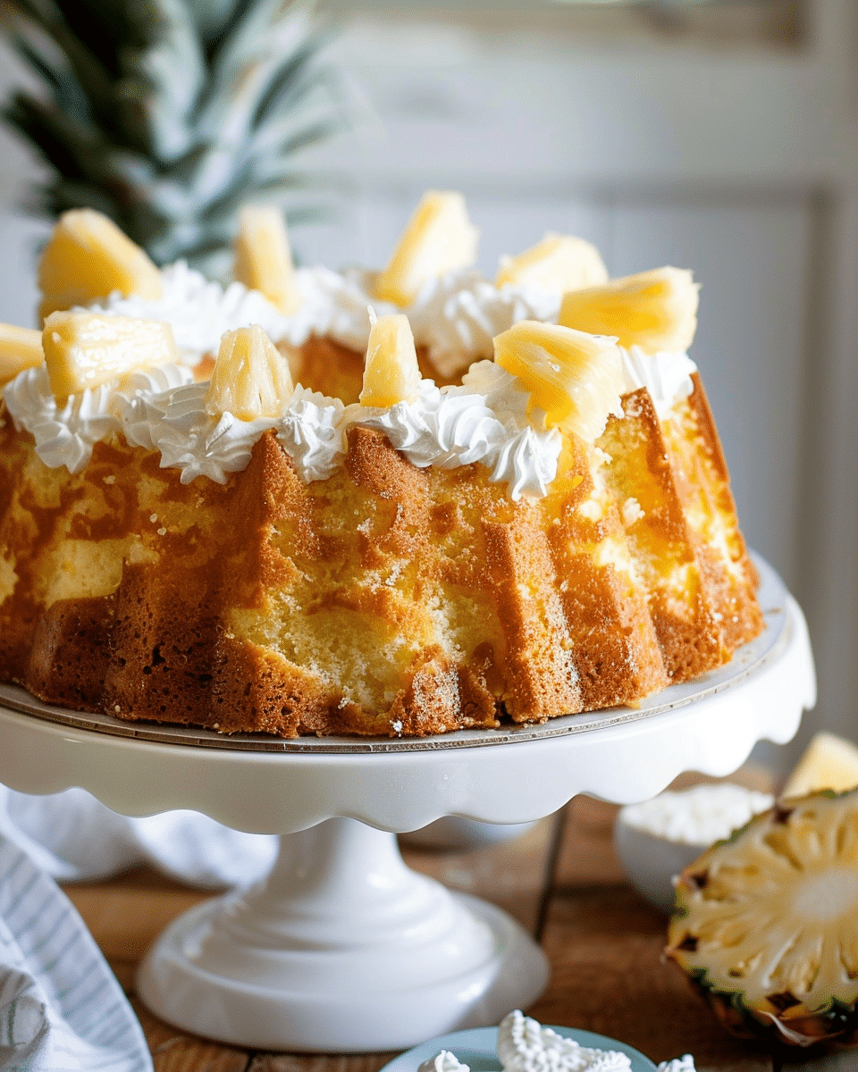 Piña Colada Pineapple Pound Cake