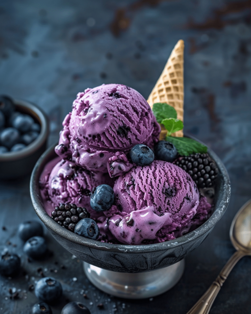 Sugar Free Blueberry Ice Cream
