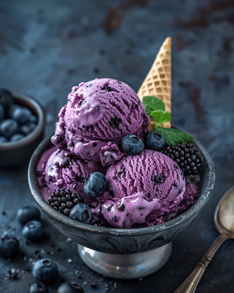 Sugar Free Blueberry Ice Cream