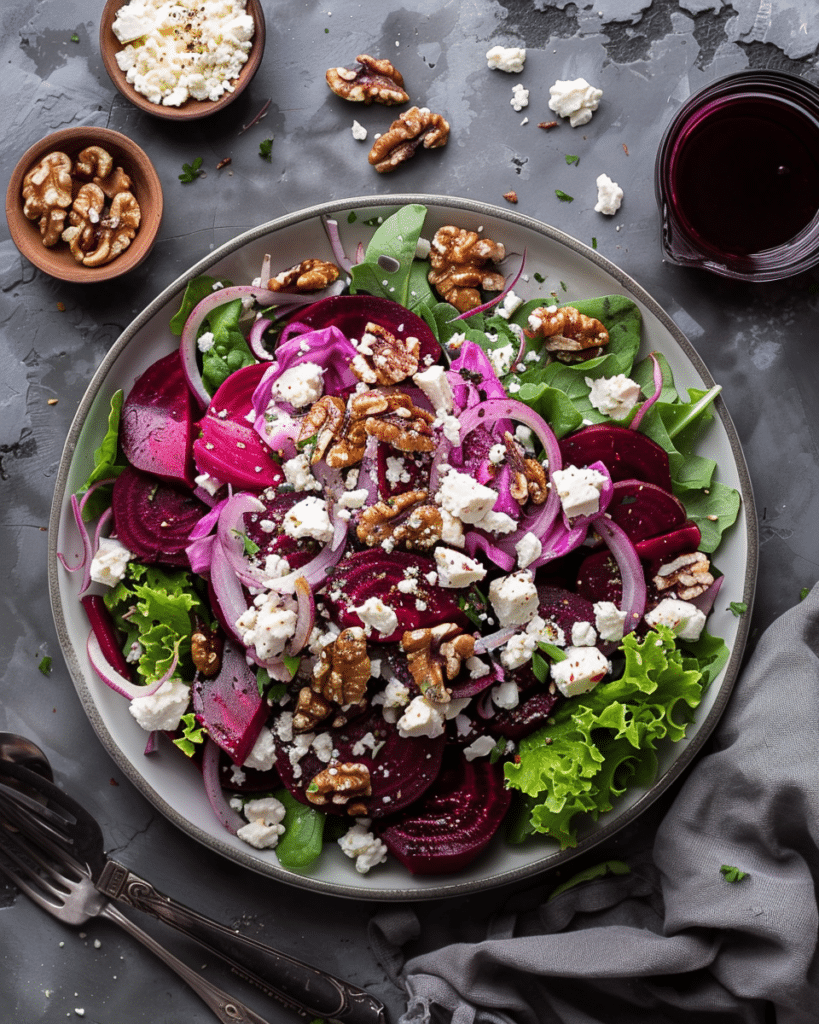 Beet Salad with Feta and Walnuts