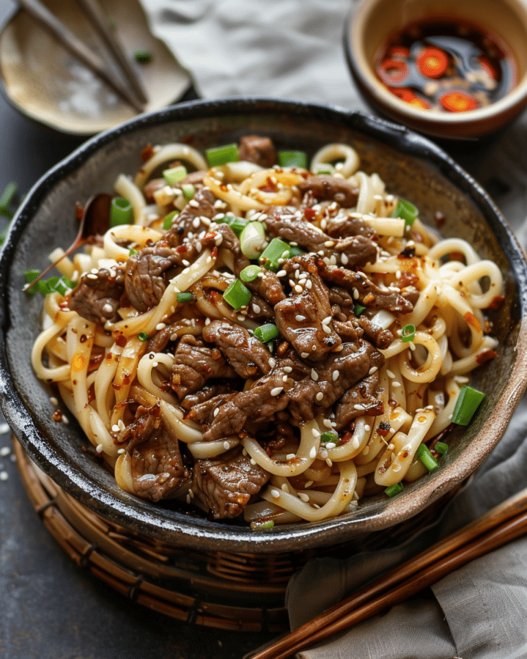 Black Pepper Beef Udon