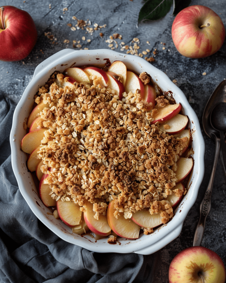 Healthy Breakfast Apple Crumble