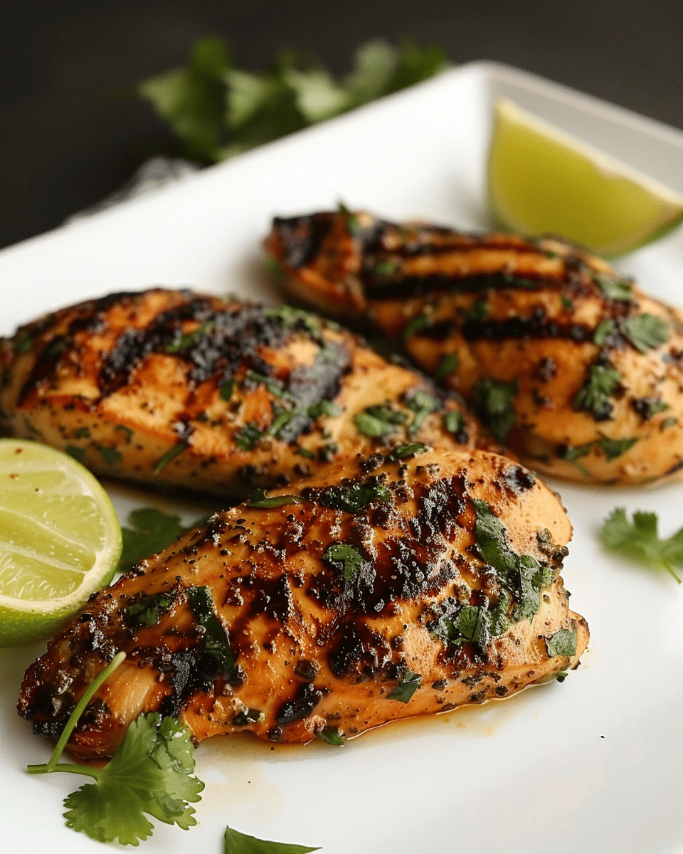Honey Lime Cilantro Marinated Grilled Chicken