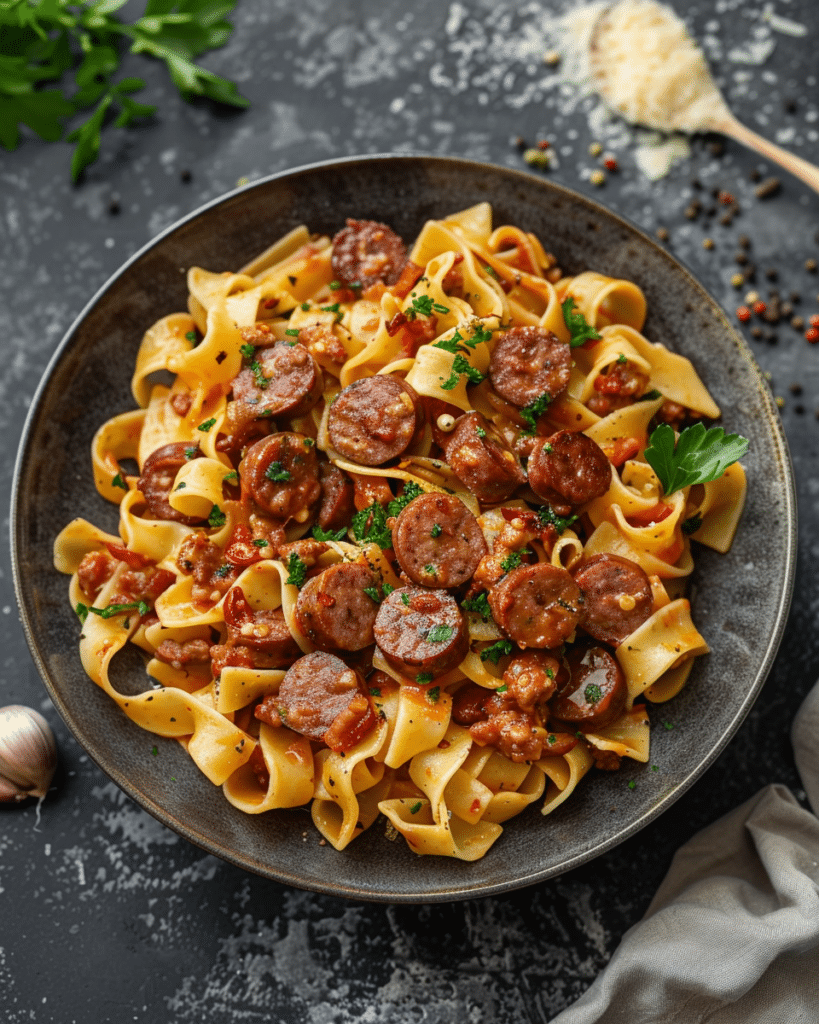 One Pot Smoked Sausage Pasta