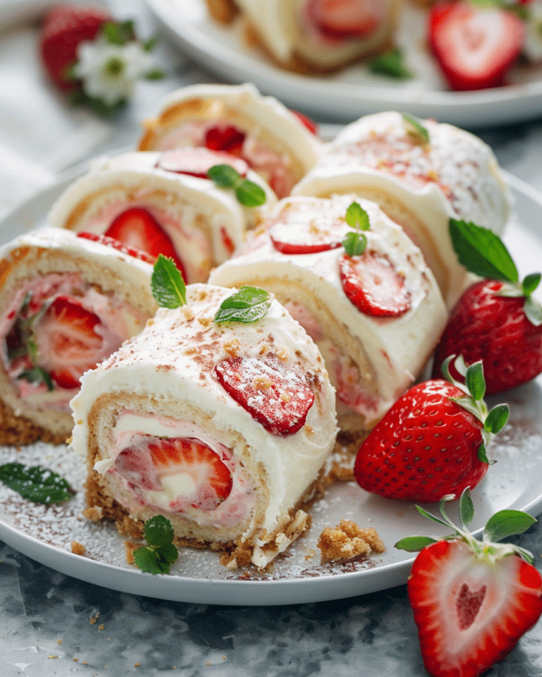 Strawberry Shortcake Cheesecake Rolls