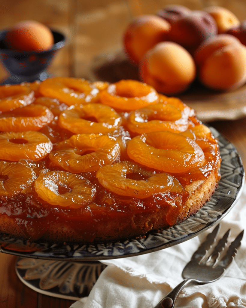 Caramelized Apricot Upside Down Cake