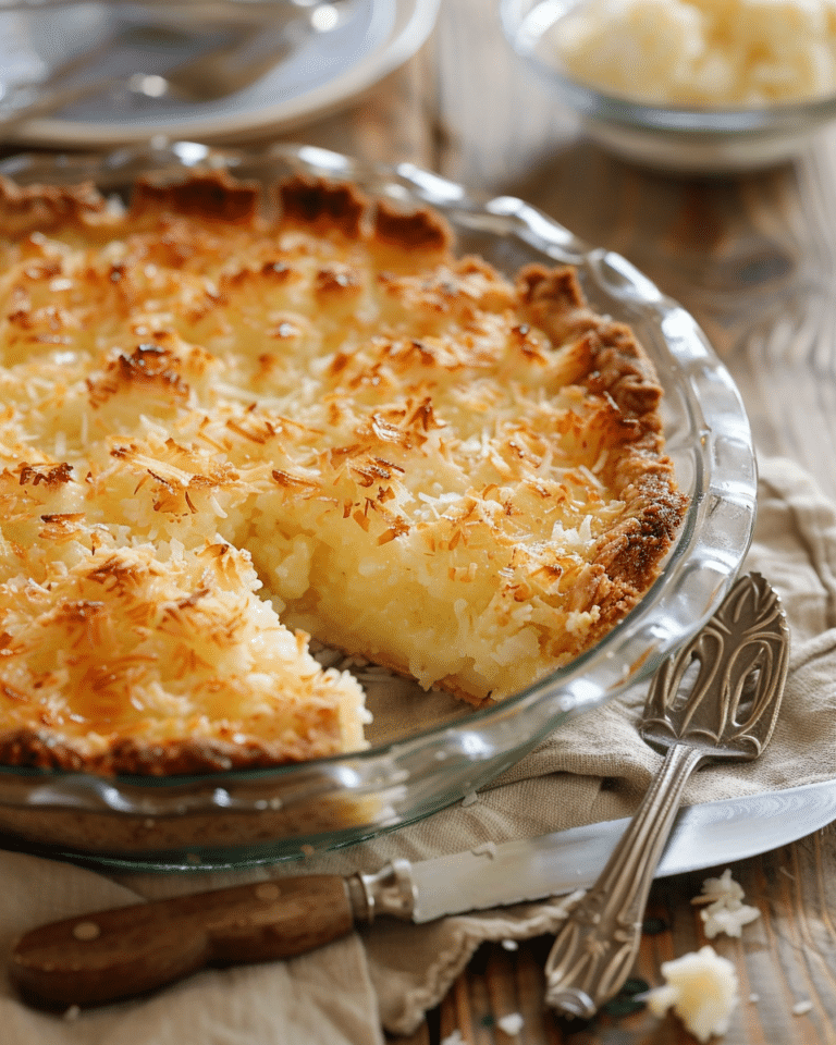 Crustless Coconut Pie