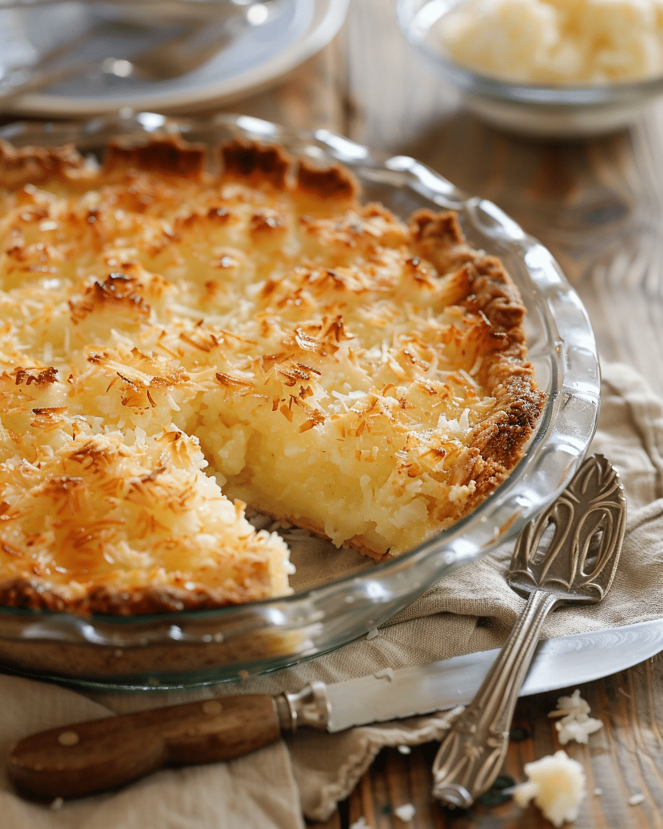 Crustless Coconut Pie
