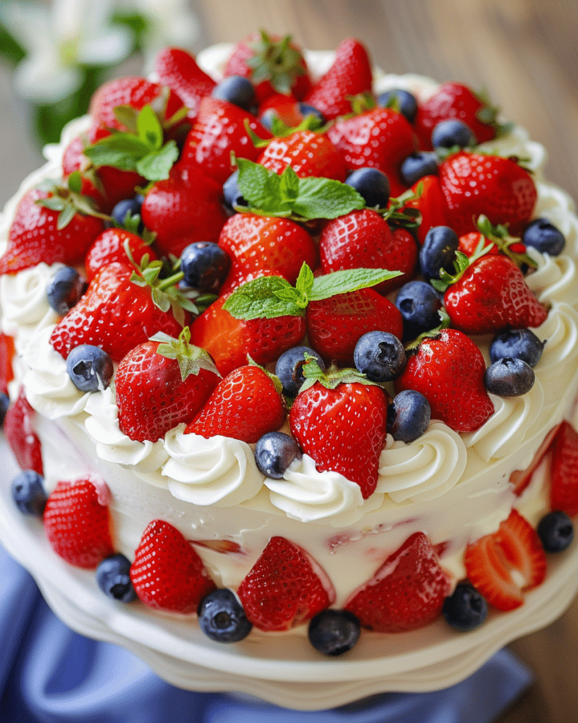Easy Dessert Strawberries (Red, White, and Blue)