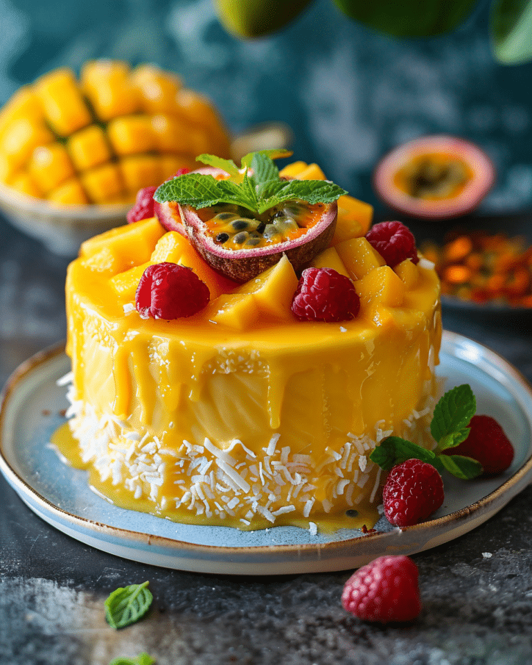 Mango Passion Fruit Coconut Entremet
