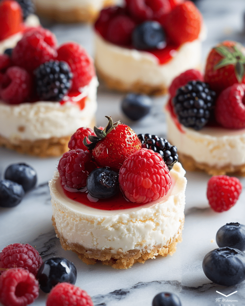Patriotic Mini Cheesecakes