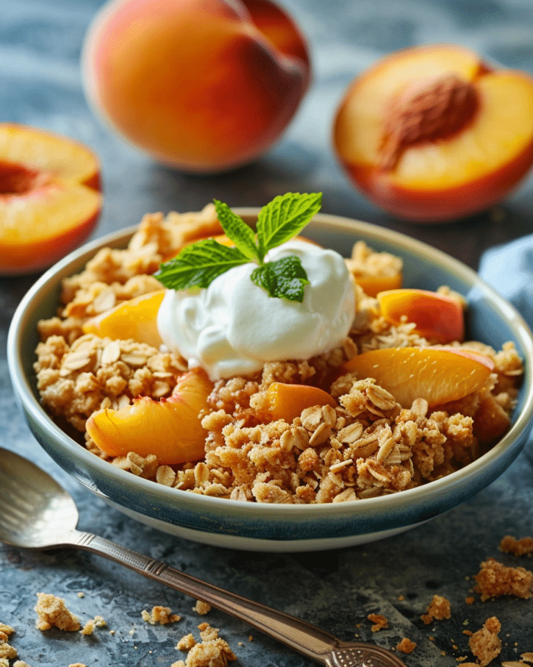 Peach Crisp with Fresh Peaches