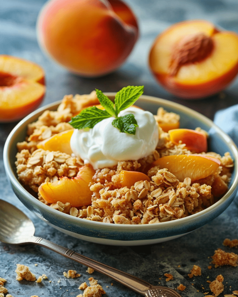 Peach Crisp with Fresh Peaches