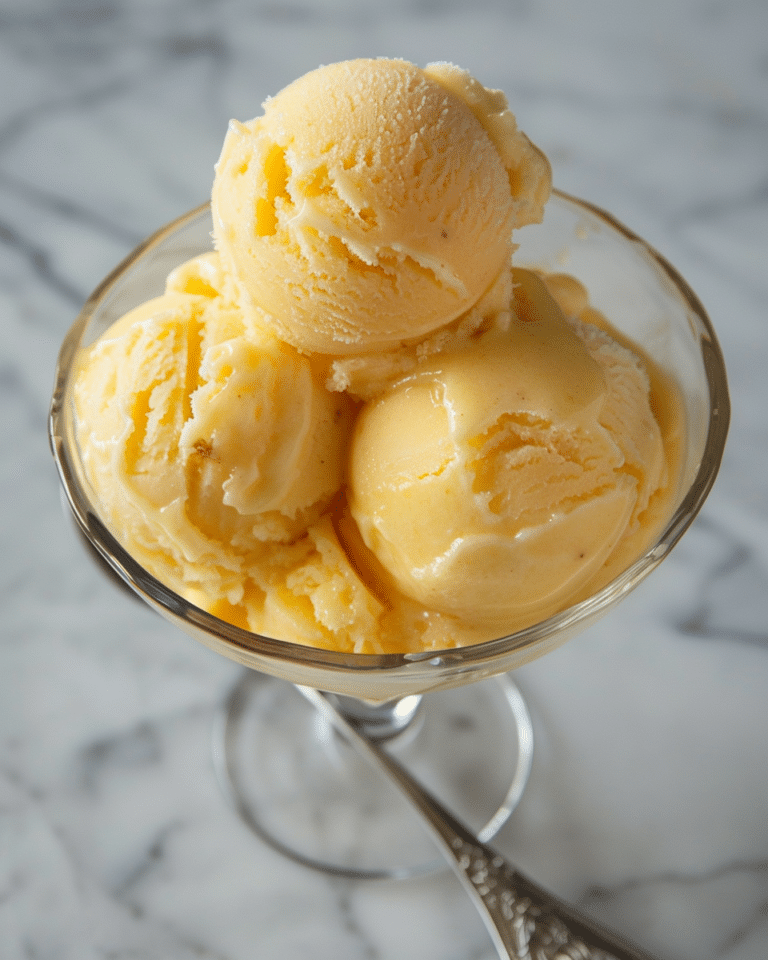Peach Sorbet Without Ice Cream Maker