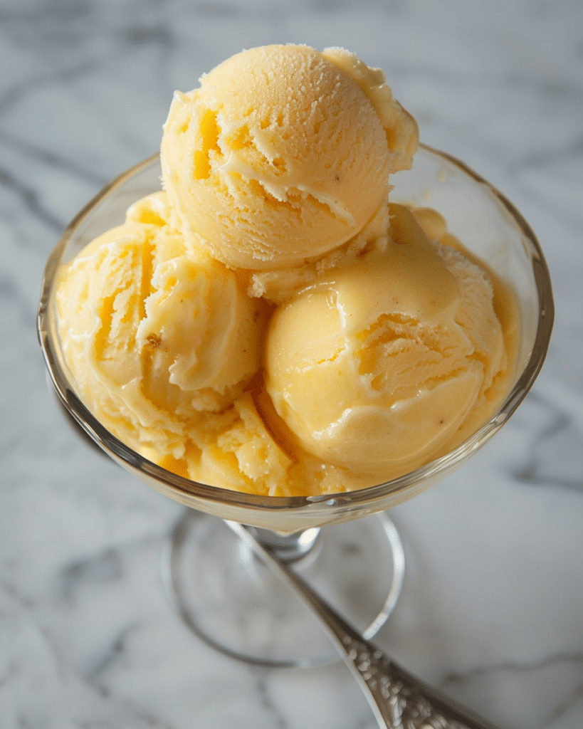 Peach Sorbet Without Ice Cream Maker