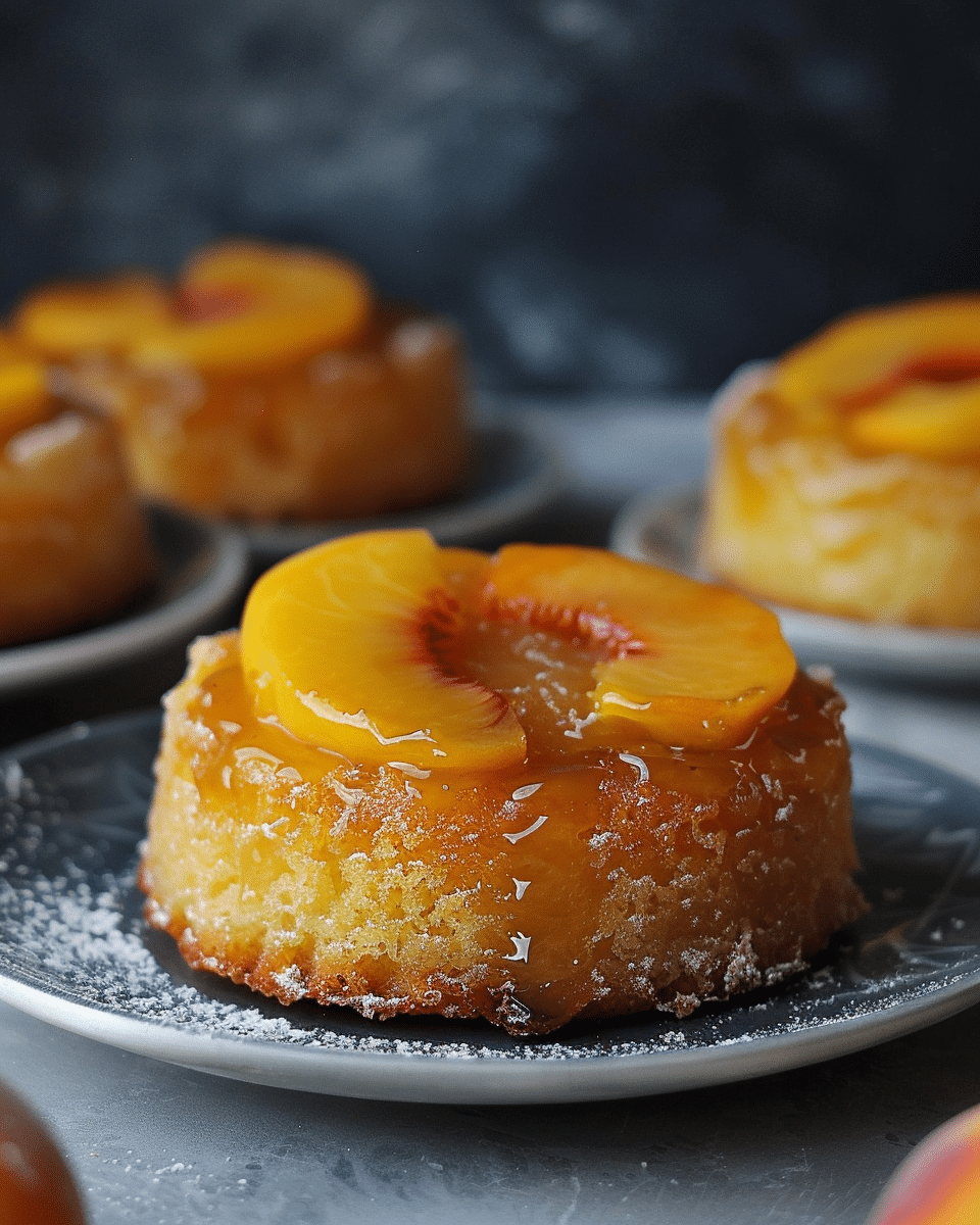 Peach Upside-Down Mini Cakes
