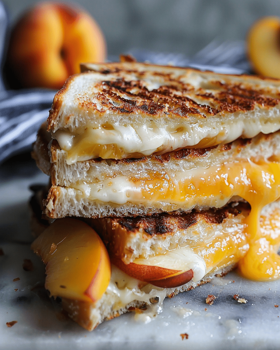 Peach and Brie Grilled Cheese