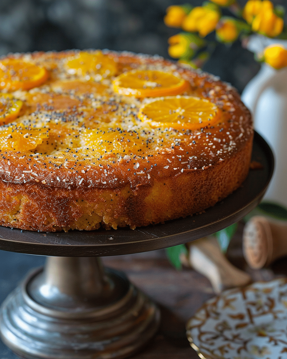 Persian Orange Cake with Cardamom and Poppy Seeds