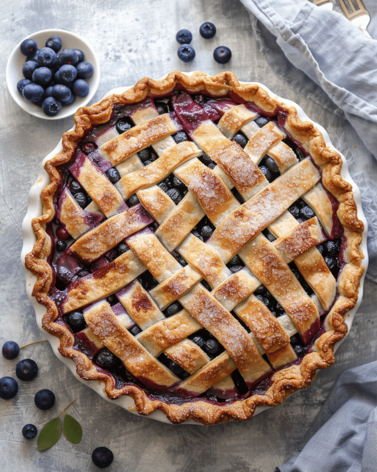 Blueberry Lattice Pie