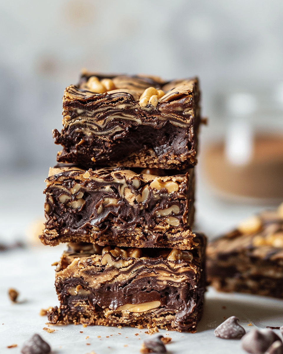 Chocolate-Hazelnut Ripple Blondies