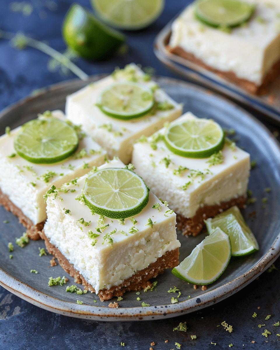 Elderflower and Lime Cheesecake Bars