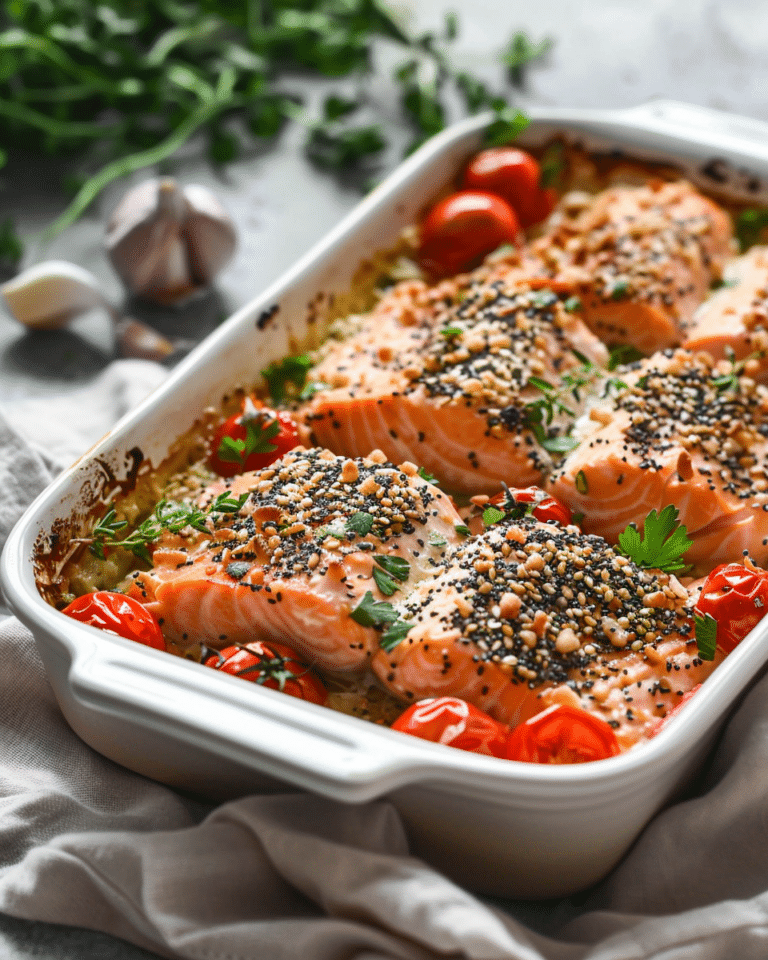 Everything Bagel Salmon Bake
