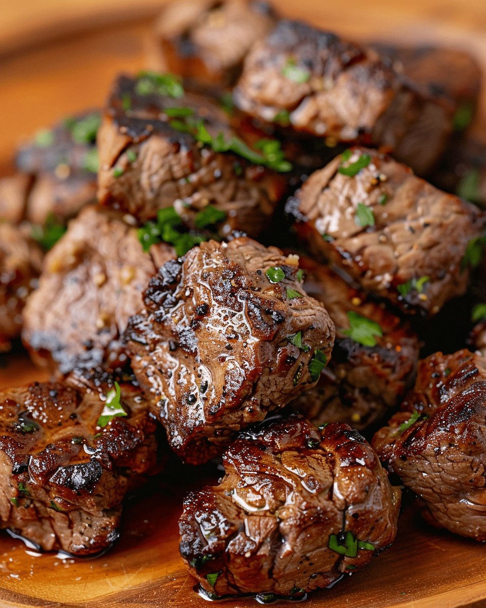 Air Fryer Garlic Butter Steak Bites