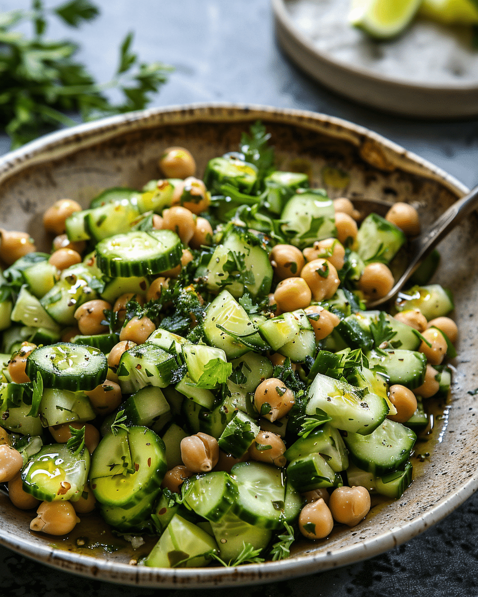 Chickpea Cucumber Salad with Life-Changing Marinade